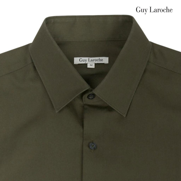 Guy Laroche เสื้อเชิ้ต PET แขนยาว สีเขียวเข้ม ทรง SLIM FIT รุ่น BAB6200W5DR ICCSHOPPING