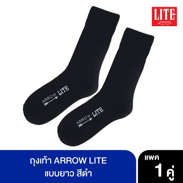 ARROW_LITE ถุงเท้า ARROW LITE PACK 1 คู่ สีดำ 