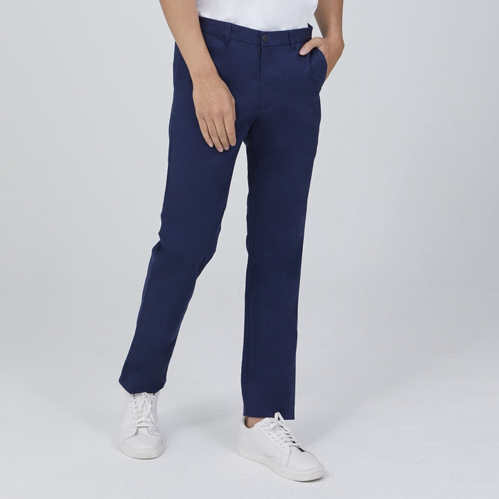 ARROW กางเกงลำลองขายาว Chino Pants ทรง Smart สีกรม MSCM9V2-NV 
