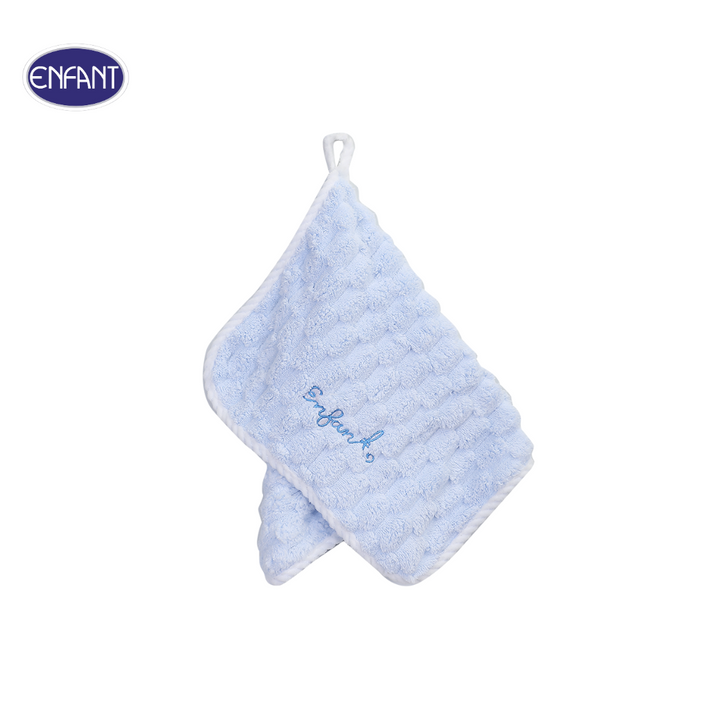 ENFANT (อองฟองต์) ผ้าขนหนู Pop corn ลายอองฟองต์ สีฟ้า ENFANT