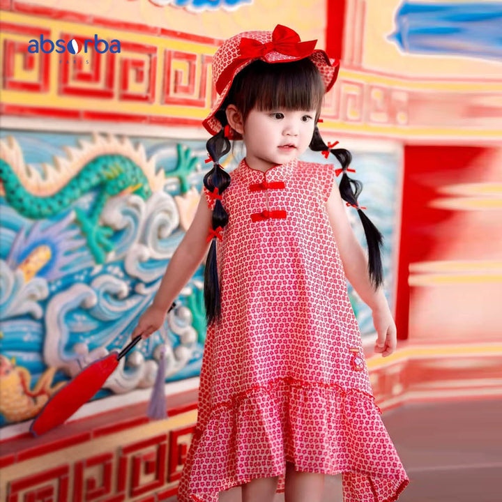แอ็บซอร์บา ชุดกระโปรงเด็กหญิง ตรุษจีน สำหรับเด็กอายุ 1 - 3 ปี คอลเลคชั่น Liberty ICCSHOPPING