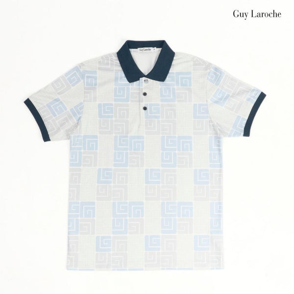 Guy Laroche เสื้อโปโลแขนสั้น สีฟ้า เนื้อผ้า 100% Polyester ทรง Extra FIT รุ่น BKL7301W5BU ICCSHOPPING