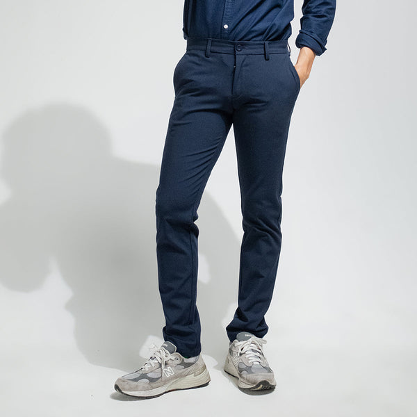 era-won กางเกงสแลคขายาว ทรงเดฟ Monotone workday สี Navy (กรม) ICCSHOPPING