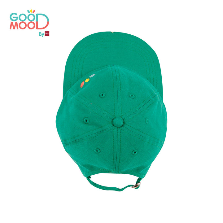 Good Mood by bsc หมวกแก๊ปปักโลโก้ GOOD MOOD ด้านข้าง สีเขียว สำหรับเด็กอายุ 3-8 ปี ผ้าทวิล ICCSHOPPING