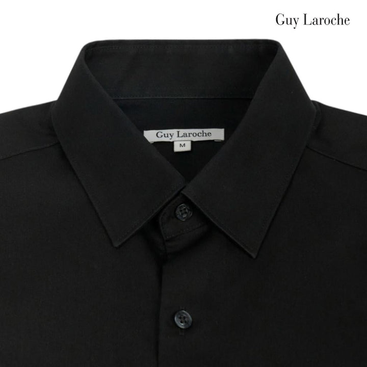 Guy Laroche เสื้อเชิ้ต PET แขนยาวสีดำ ทรง SLIM FIT รุ่น BAB6200W5BL ICCSHOPPING