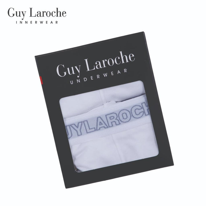 (NEW) Guy Laroche กางเกงในชาย ทรงTrunks สัมผัสนุ่ม กระชับ สวมใส่สบาย แพ็ค 2 ตัว สีขาว (JUU4501R5WH) ICCSHOPPING