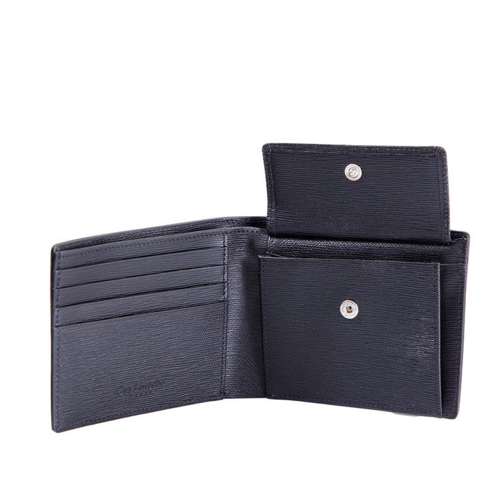 Guy Laroche กระเป๋าสตางค์หนังอัดลาย มีช่องใส่เหรียญ สีดำ (BW33612W5BLS1) ICCSHOPPING