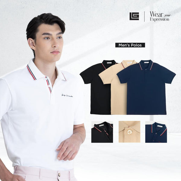 Guy Laroche เสื้อโปโลแขนสั้น ใส่สบาย สีสด ไม่ซีดง่าย ทรง Extra FIT รุ่น BKL6301W5 มีให้เลือก 4 สี ICCSHOPPING