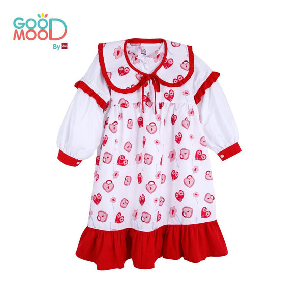 GOOD MOOD ชุดกระโปรงคุณแม่ ถอดปกได้ ถอดแขนได้ Free Size รอบอก 42นิ้ว