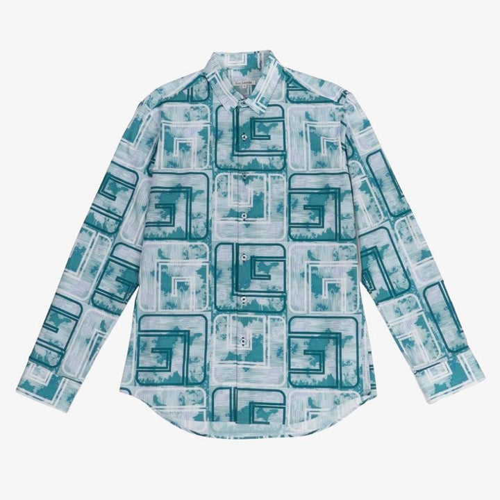 Guy Laroche เสื้อเชิ้ตแขนยาว สีฟ้า ผ้า 100% Polyester ทรง SLIM FIT รุ่น BAB7200W5BU ICCSHOPPING