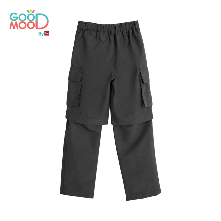 Good Mood by bsc กางเกงคาร์โก้ 2in1 สีดำ สำหรับเด็กอายุ 2-9 ปี ผ้าคอตตอน ICCSHOPPING