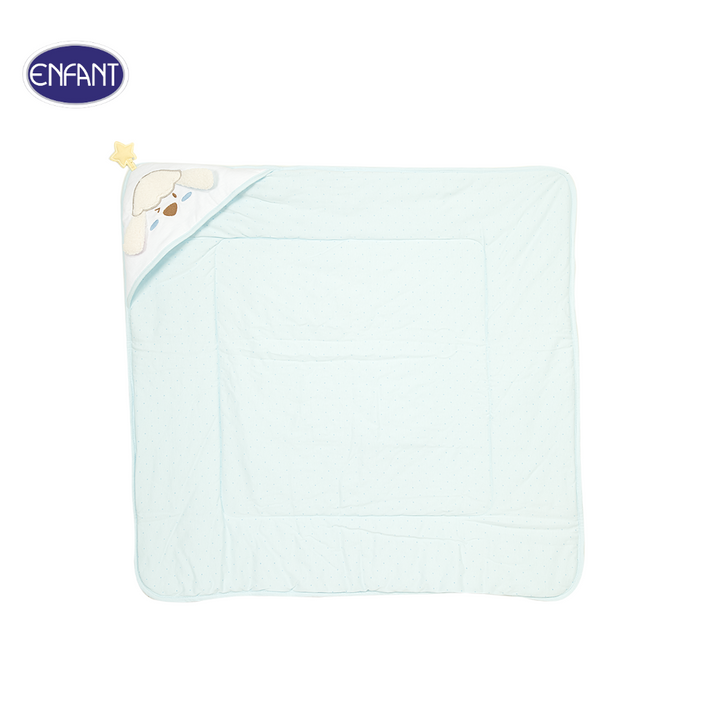 ENFANT (อองฟองต์) ผ้าห่อตัวบุใยผ้าลายน้องแกะ ผ้าคอตตอน 100% ขนาด 30x30 นิ้ว 