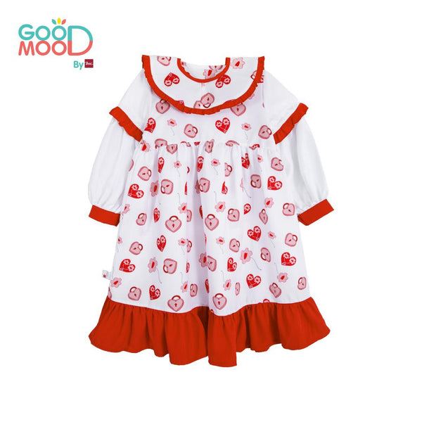 GOOD MOOD ชุดกระโปรง ถอดปกได้ ถอดแขนได้ สีชมพู สำหรับเด็กอายุ 2-9 ปี ICCSHOPPING