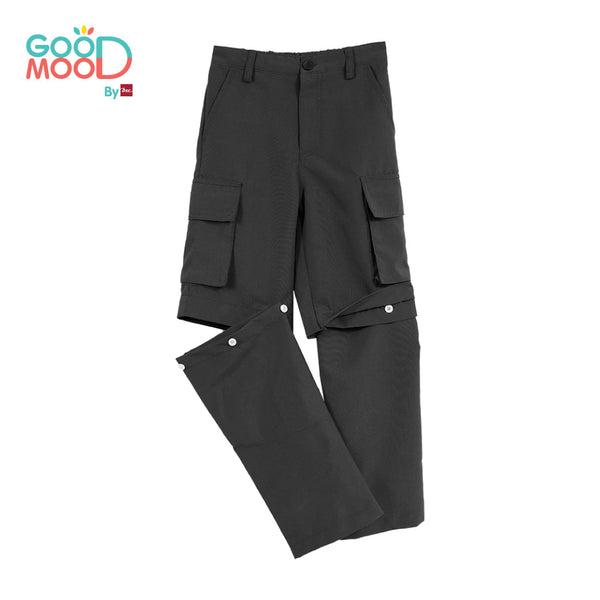 Good Mood by bsc กางเกงคาร์โก้ 2in1 สีดำ สำหรับเด็กอายุ 2-9 ปี ผ้าคอตตอน ICCSHOPPING