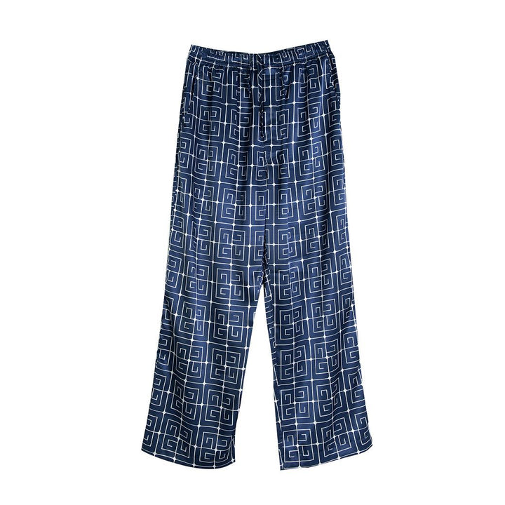 Guy Laroche ชุดนอนผ้าซาติน คอปก แขนสั้น ขายาว พิมพ์ลาย รุ่น JPP7522W4 ICCSHOPPING