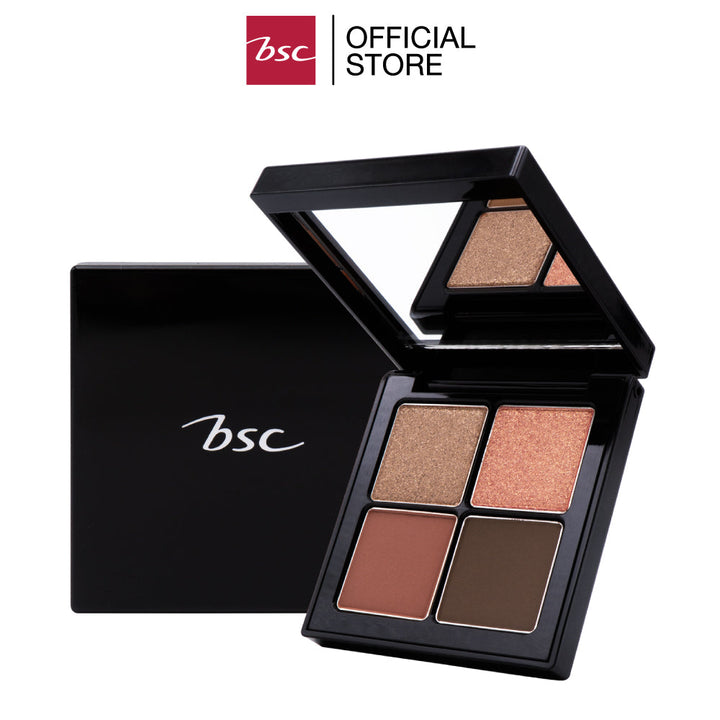 BSC AUTHENTIQ BIO SHIMMER&MATTE QUAD EYE PALETTEบีเอสซี ออเธนทิค ไบโอ ชิมเมอร์&แมทท์ ควอด อาย พาเล็ท อายชาโดว์มาพร้อมทั้งเนื้อแบบชิมเมอร์และแมทท์ เม็ดสีมีเนื้อสัมผัสที่นุ่มละมุน ช่วยให้เนื้ออายแชโดว์เนียนละอียด ICCSHOPPING