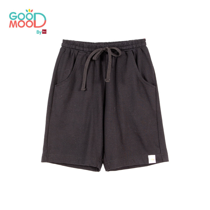 Good Mood by bsc กางเกงขาสั้น เอวยางยืด สีดำ สำหรับเด็กอายุ 2-9 ปี ผ้าคอตตอน ICCSHOPPING