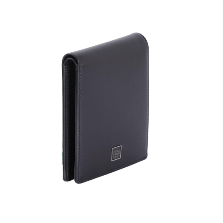 Guy Laroche กระเป๋าสตางค์หนังเรียบ พับสั้น 8 การ์ด สีดำ(BW11614W5BLS1) ICCSHOPPING