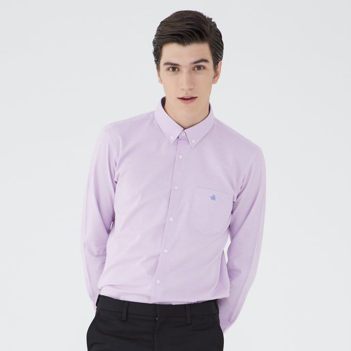 ARROW EASY CARE SHIRT -ดูแลรักษาง่าย สวมใส่สบาย- เสื้อเชิ้ตทำงานแขนยาวสีม่วง ทรง SLIM FIT รหัส MACS961VI 