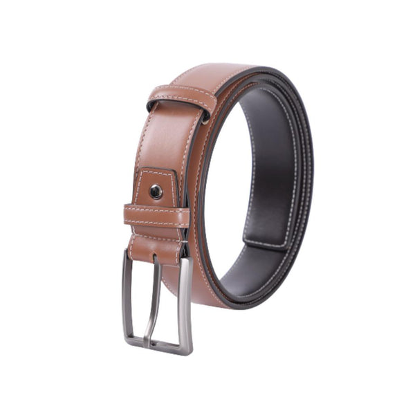 Guy Laroche เข็มขัดหนังผู้ชาย แบบหัวเข็ม รุ่น MGB0022PW5 - สีน้ำตาล Guy Laroche