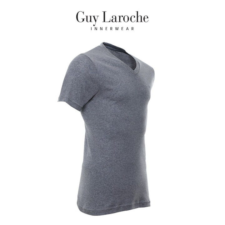 Guy Laroche เสื้อยืดคอวี BODY FIT COTTON USA100%  มีให้เลือก 3 สี (JVV2423R4) 