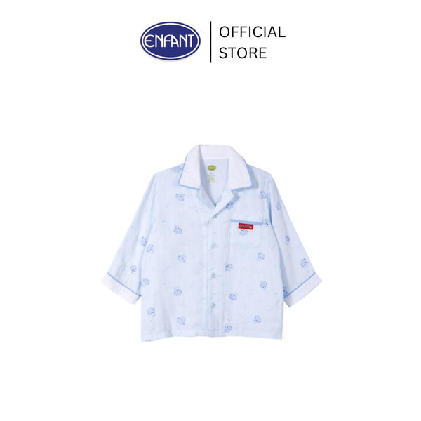 ENFANT (อองฟองต์) ชุดนอนเด็กผู้ชายแขนยาว+ขายาว ลายนกฮูก สำหรับเด็ก 1-10 ปี คอลเล็กชั่น Owl Sweet dream ผ้าคอตตอนผสมใยไผ่ ICCSHOPPING