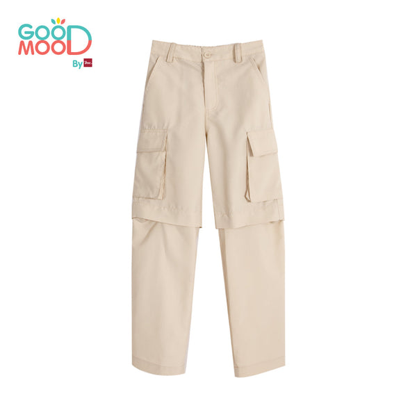 Good Mood by bsc กางเกงคาร์โก้ 2in1 สีครีม สำหรับเด็กอายุ 2-9 ปี ผ้าคอตตอน ICCSHOPPING