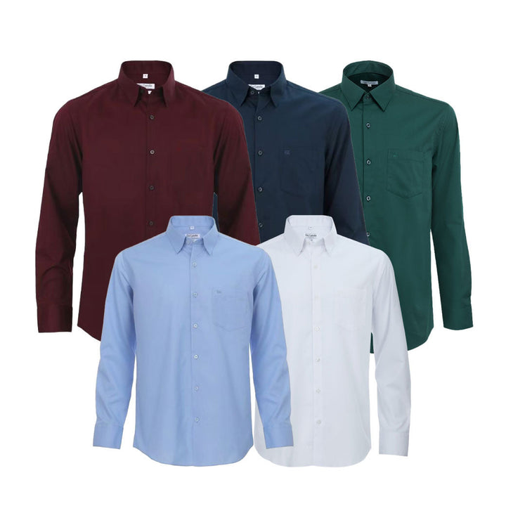 Guy Laroche เสื้อเชิ้ตคอปกสีพื้น Slim fit รุ่นขายดี (BAB6200P3) Guy Laroche