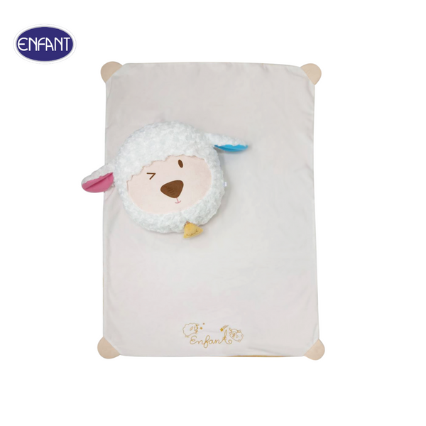 ENFANT (อองฟองต์) หมอนผ้าห่ม น้องแกะ เนื้อผ้าเวลลัว สีขาว ขนาด 30x40 นิ้ว 
