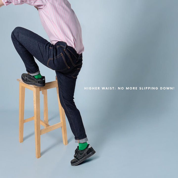era-won กางเกงยีนส์ DENIM SLIM สี Blue Japan (ผ้าหนัก 11 Oz ยีนส์ดิบ) 