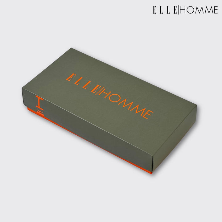 ELLE  HOMME  เข็มขัดหนังวัวแท้ สำหรับผู้ชาย H8400122 ELLE HOMME