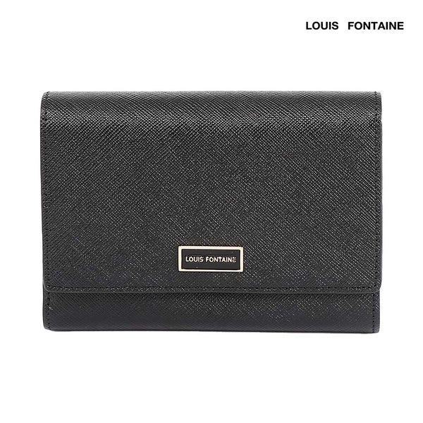 Louis Fontaine กระเป๋าสตางค์พับกลาง 3 พับ รุ่น KELLY - สีดำ LOUIS FONTAINE