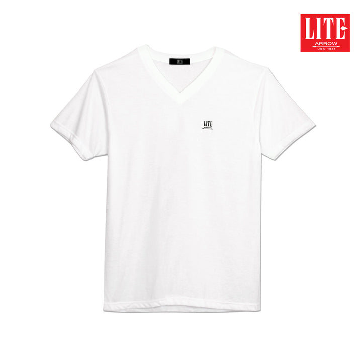 ARROW LITE T-SHIRT เสื้อยืด แขนสั้น คอวี  ไร้ตะเข็บข้าง ใส่แล้วเย็นสบาย SET 3 ตัว ขาว เทา น้ำตาลอ่อน Arrow Lite
