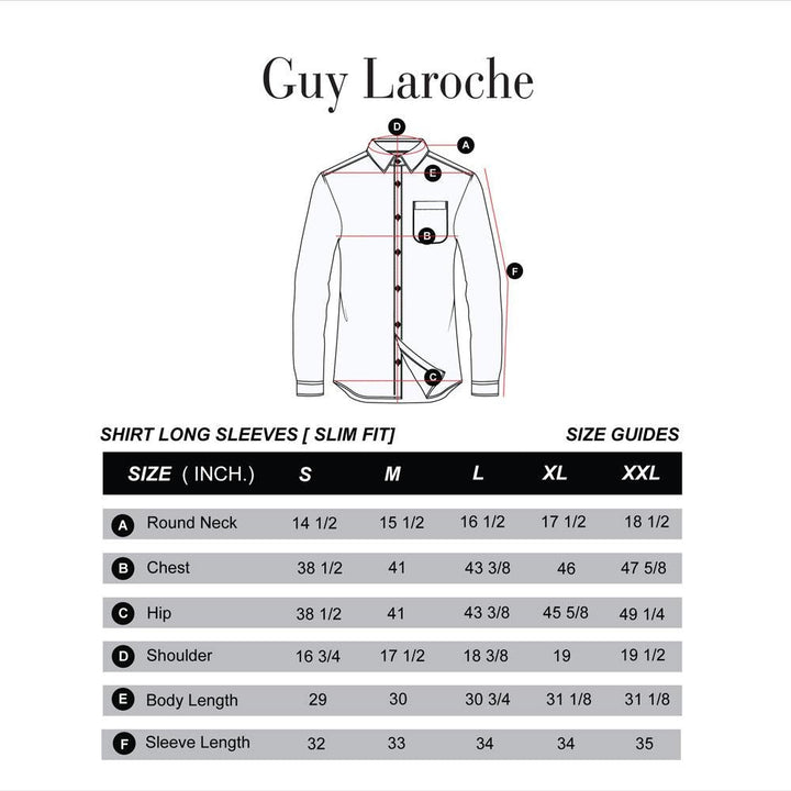 Guy Laroche เสื้อเชิ้ตคอปก ทอลายในตัว  ทรง Slim fit สวมใส่เข้ารูป Guy Laroche
