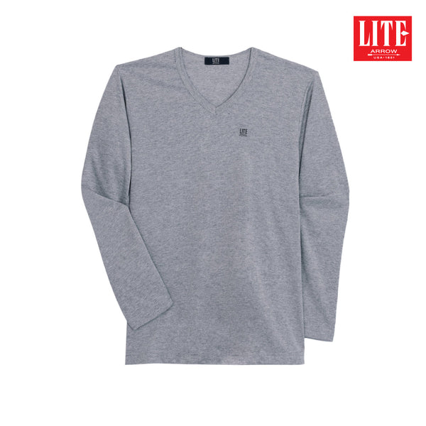 ARROW LITE T-SHIRT  เสื้อยืด แขนยาว คอวี เนื้อผ้านุ่ม ใส่สบาย สีดำ Arrow Lite