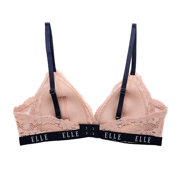 ELLE Lingerie Padded bra ยกทรงรูปแบบไม่มีโครงตกแต่งลูกไม้ - LB6719 Elle