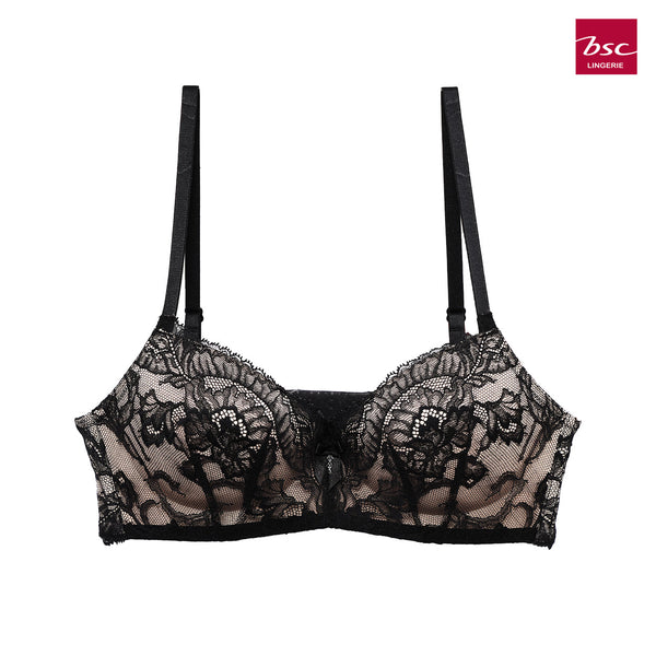 BSC Lingerie ชุดชั้นในลูกไม้เซ๊กซี่ รูปแบบ Sexy Bra Non wine Form lining บราไม่มีโครง BB3119 BSC Lingerie