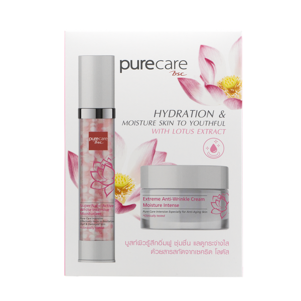 BSC Pure Care (บีเอสซี เพียวแคร์) HYDRATION & MOISTURE SKIN TO YOUTHFUL WITH LOTUS EXTRACT 30gx2 Purecare BSC