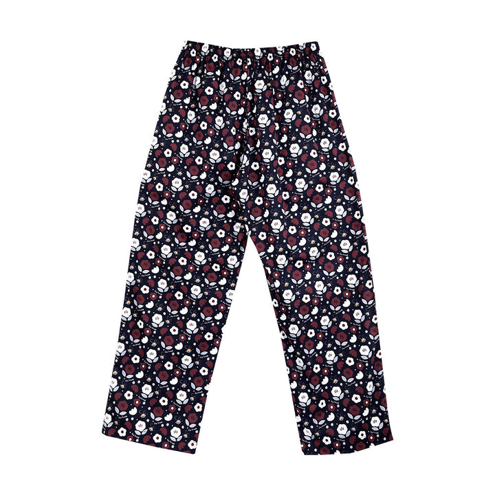 Guy Laroche ชุดนอน (แขนสั้น ขายาว) ลายพิมพ์ Cotton 100% สีกรม Guy Laroche