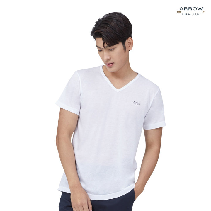ARROW T SHIRT INNER เสื้อยืดไร้ตะเข็บ ไร้รอยต่อ คอวี มีให้เลือก 7 สี MXWV91E 