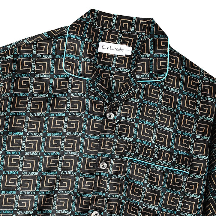 Guy Laroche ชุดนอนผ้าซาติน แขนสั้น ขายาว พิมพ์ลาย มีให้เลือก 3 สี (JPP7516S4-1) 