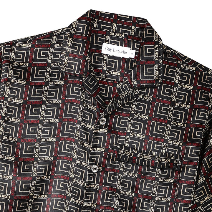 Guy Laroche ชุดนอนผ้าซาติน แขนสั้น ขายาว พิมพ์ลาย มีให้เลือก 3 สี (JPP7516S4-1) 