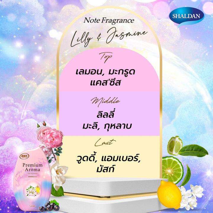 SHALDAN โชชูริกิ พรีเมี่ยมอโรม่า น้ำหอมปรับอากาศสำหรับห้อง ขนาด 400 มล. 