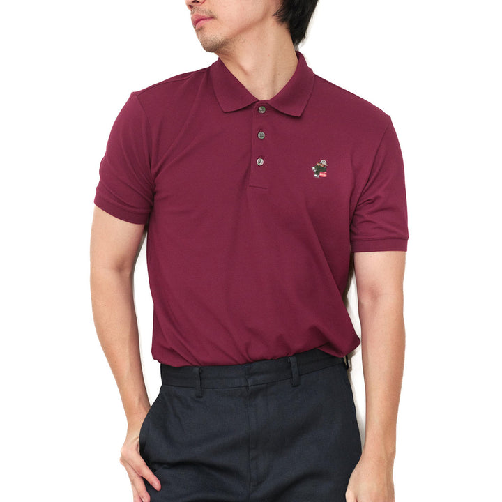 era-won เสื้อโปโลแขนสั้น ทรงสลิม Polo collection “ART TOY" สี Maroon 