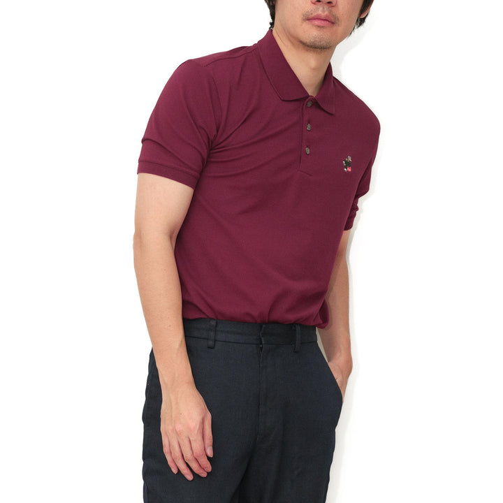era-won เสื้อโปโลแขนสั้น ทรงสลิม Polo collection “ART TOY" สี Maroon 