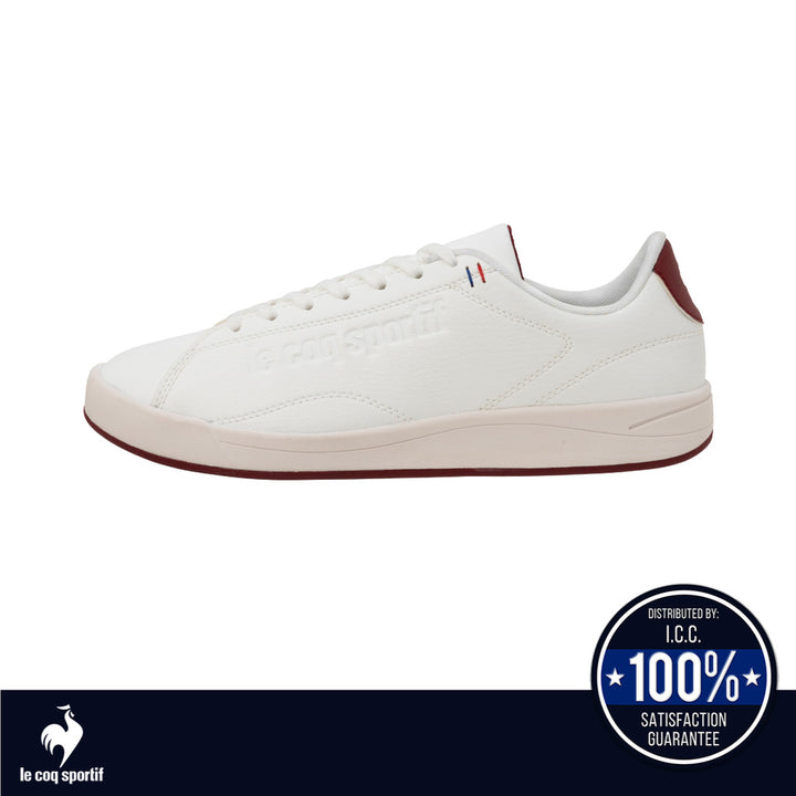 le coq sportif รองเท้าชาย-หญิง รุ่น LCS EMBLEME สีขาว-แดง 