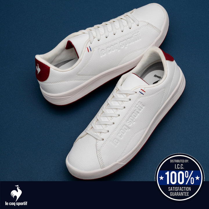 le coq sportif รองเท้าชาย-หญิง รุ่น LCS EMBLEME สีขาว-แดง 