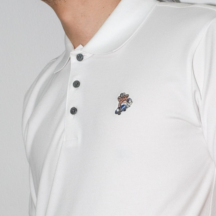 era-won เสื้อโปโลแขนสั้น ทรงสลิม Polo collection “ART TOY" สี White 