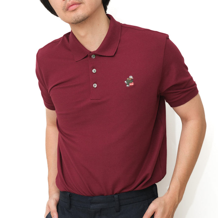era-won เสื้อโปโลแขนสั้น ทรงสลิม Polo collection “ART TOY" สี Maroon 
