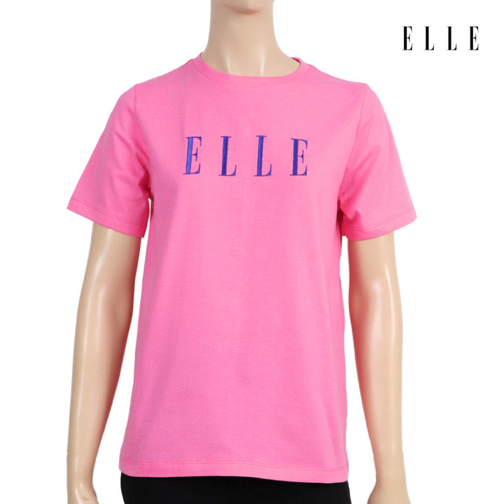 ELLE เสื้อยืด T-SHIRT ผ้า COTTON แขนสั้น ทรง BASIC ปักโลโก้ ELLE รุ่น W3K698 ICCSHOPPING